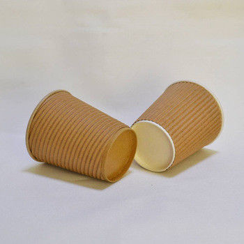 طراحی سفارشی فنجان های قهوه داغ لیوان کاغذی کرافت قابل استفاده در مایکروویو برای چای/قهوه/نوشابه