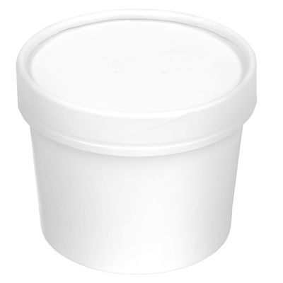 ظروف بسته بندی مواد غذایی یکبار مصرف سفید 44 اونس با پوشش پلی اتیلن دوستدار محیط زیست