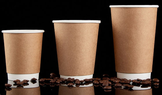 لیوان های قهوه دو لایه توخالی یکبار مصرف ضخیم شده 8 اونس تا 22 اونس