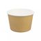 چاپ سفارشی جعبه بسته بندی مواد غذایی ظرف براق برجسته تک PE کاسه کاغذ قهوه ای کرافت سفارشی