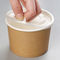 کارخانه عمده فروشی لیوان بستنی کاغذی کرافت کاسه سالاد 850 میلی لیتری نودل یکبار مصرف با آستر PE