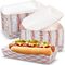 Custom Logo Printing Takeaway Hotdog BBQ Paper Tray For Bread Baking Packaging