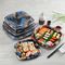 ظروف غذای پلاستیکی یکبار مصرف مربعی ژاپنی، سینی سوشی درب دار