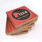 جعبه بسته بندی پیتزا راه راه 8 اینچی سفارشی جعبه پیتزا قهوه ای آماده