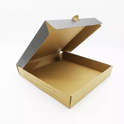 بسته بندی پیتزا کارتن مربع جعبه کاغذ سفارشی آرم سفارشی چاپ شده است