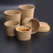 ظروف غذای چاپ شده سفارشی چند اندازه یکبار مصرف برنج رستورانی 26 اونس کاسه کاغذی سفارشی کرافت قهوه ای
