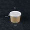 مشخصات چندگانه کاسه سوپ یکبار مصرف کاغذ کرافت 300 گرمی خالی با درب پلاستیکی شفاف