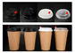 چاپ لوگو فنجان قهوه یکبار مصرف ضخیم شده دوجداره فنجان قهوه